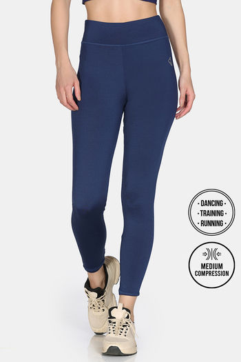 Buy Zelocity Quick Dry Gym Leggings - Medieval Blue